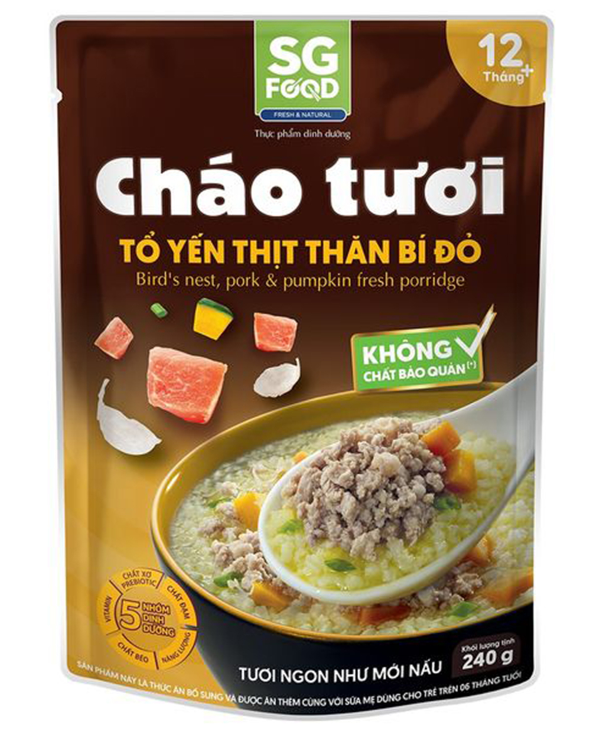 Cháo tươi Sài Gòn food cao cấp 12m+