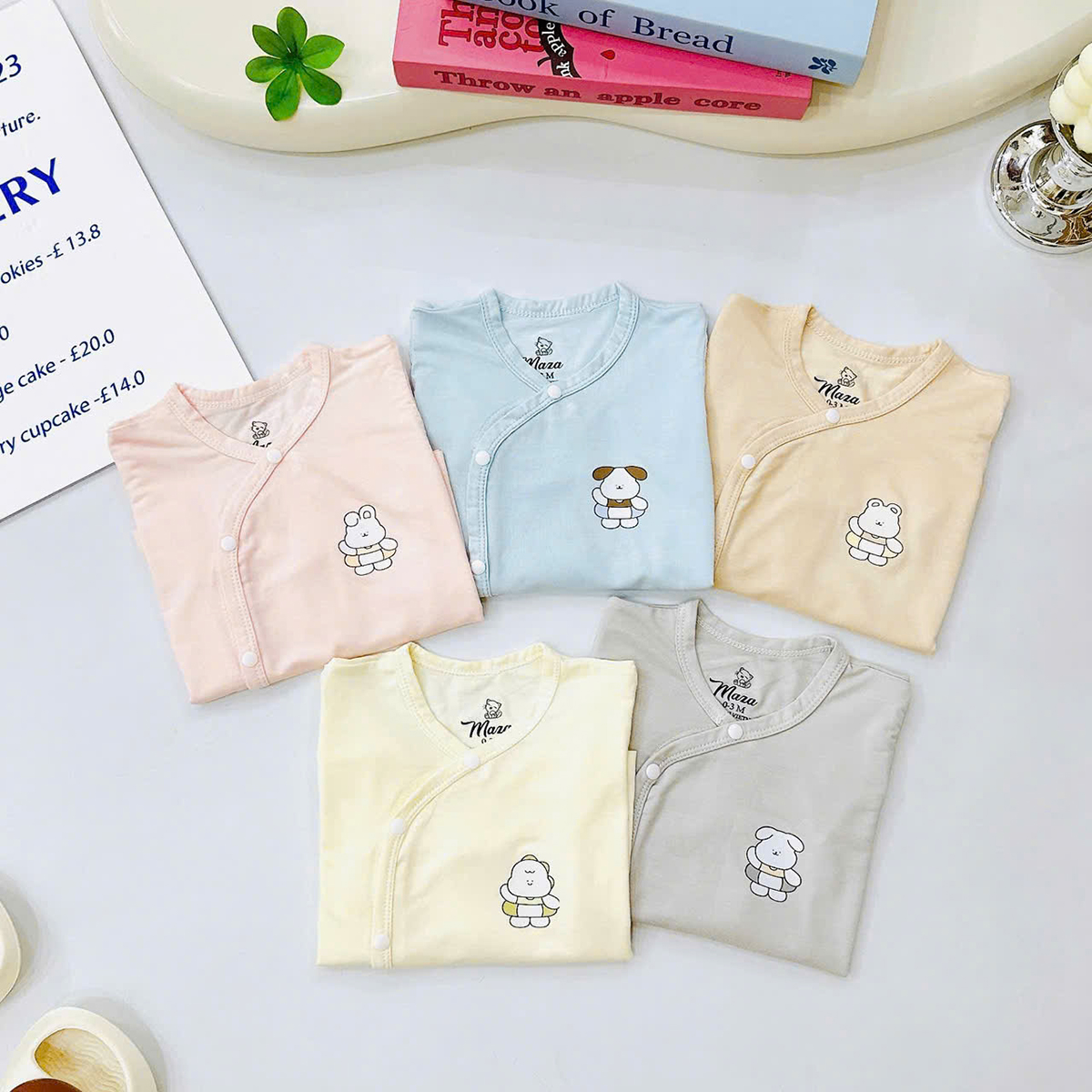 Áo dài sơ sinh Mazakid (cúc)