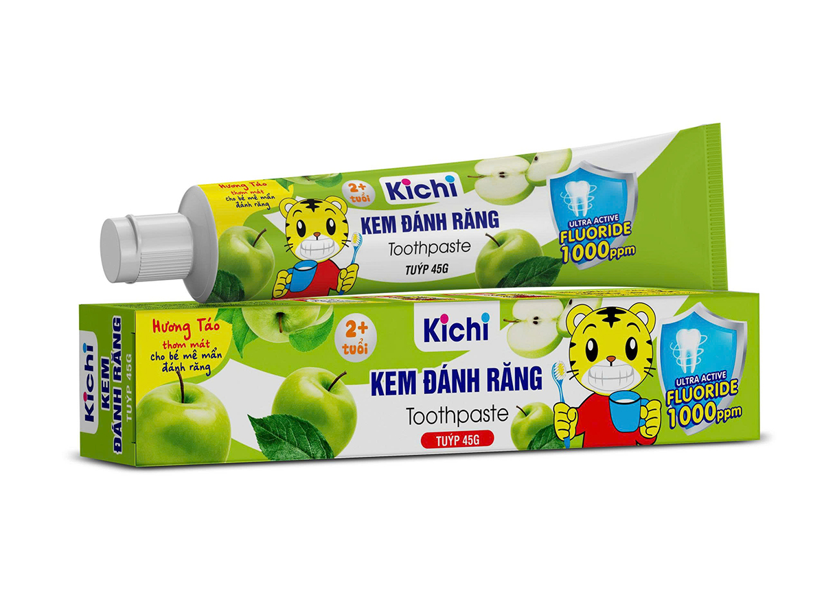 Kem đánh răng táo Kichi (2y+)