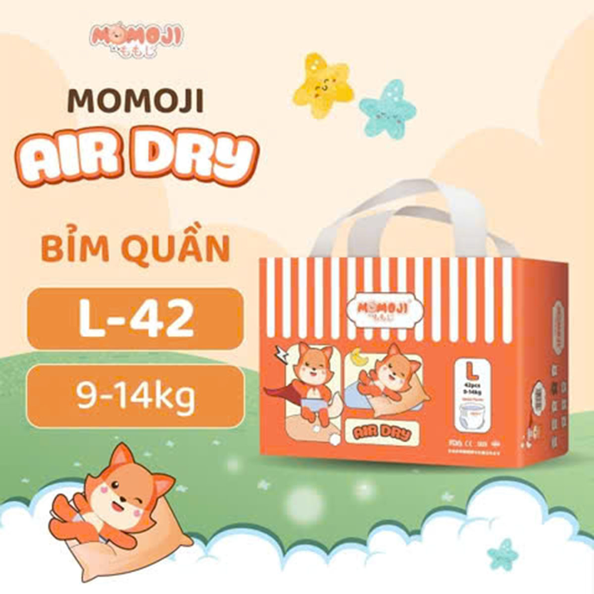 (Có quà) Bỉm quần Momoji