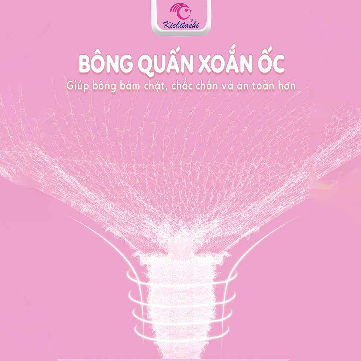 Tăm bông TE Kichi 200pcs (hồng)