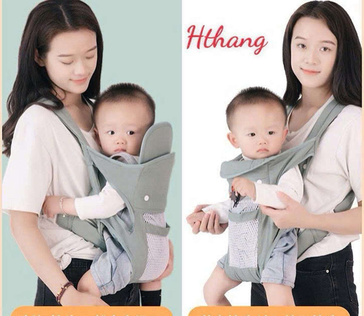 Địu cho bé (không bệ chống gù)