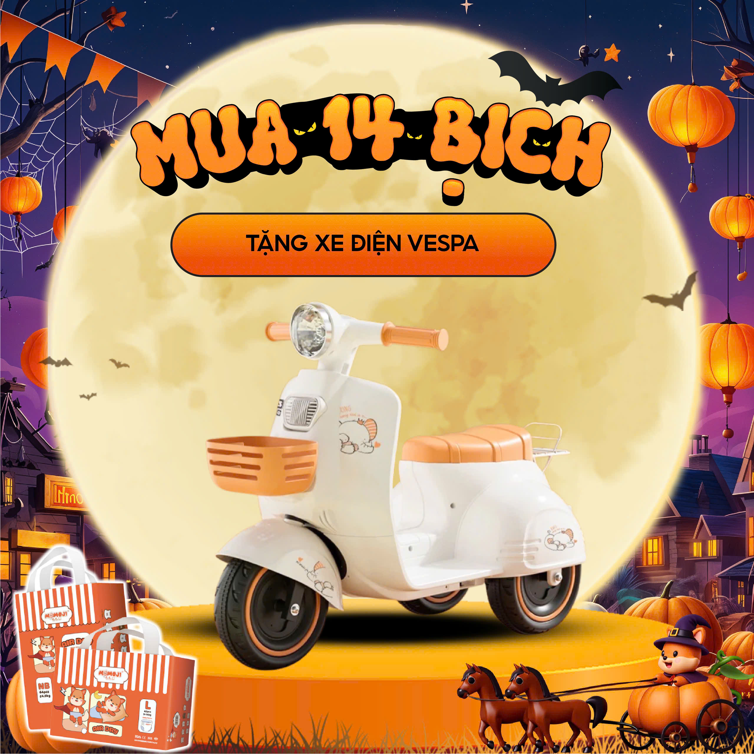 (Có quà) Bỉm quần Momoji