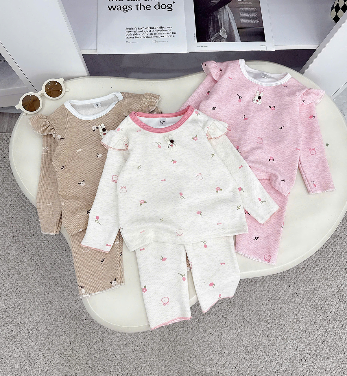 Bộ dài len lông thỏ cánh tiên