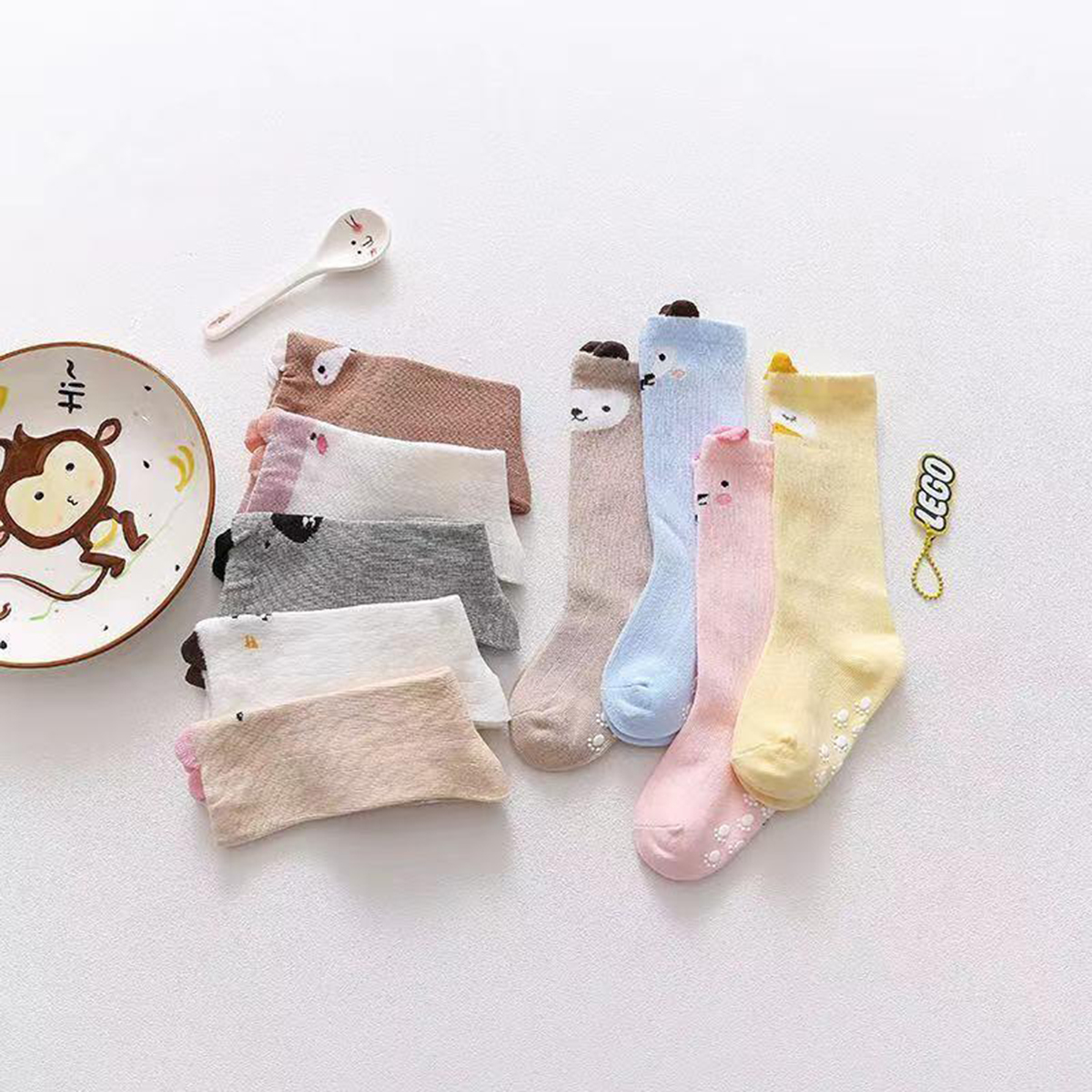 Tất thú chống trượt cổ cao (0-3 tuổi)