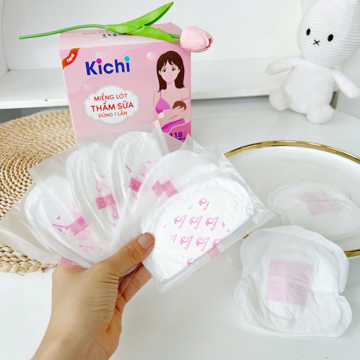 Miếng lót thấm sữa Kichi 118pcs