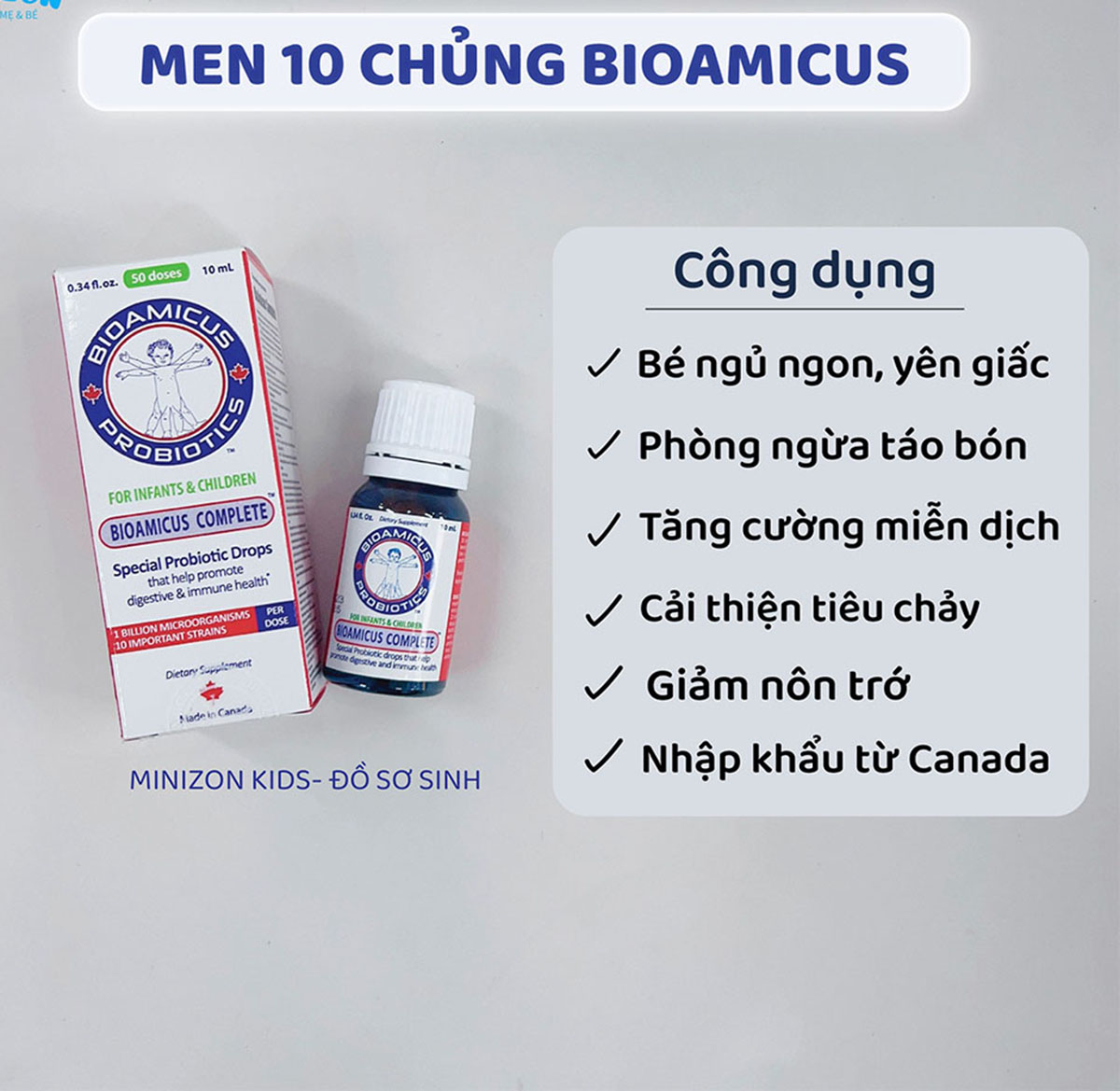 Men 10 chủng Bioamicus 10ml