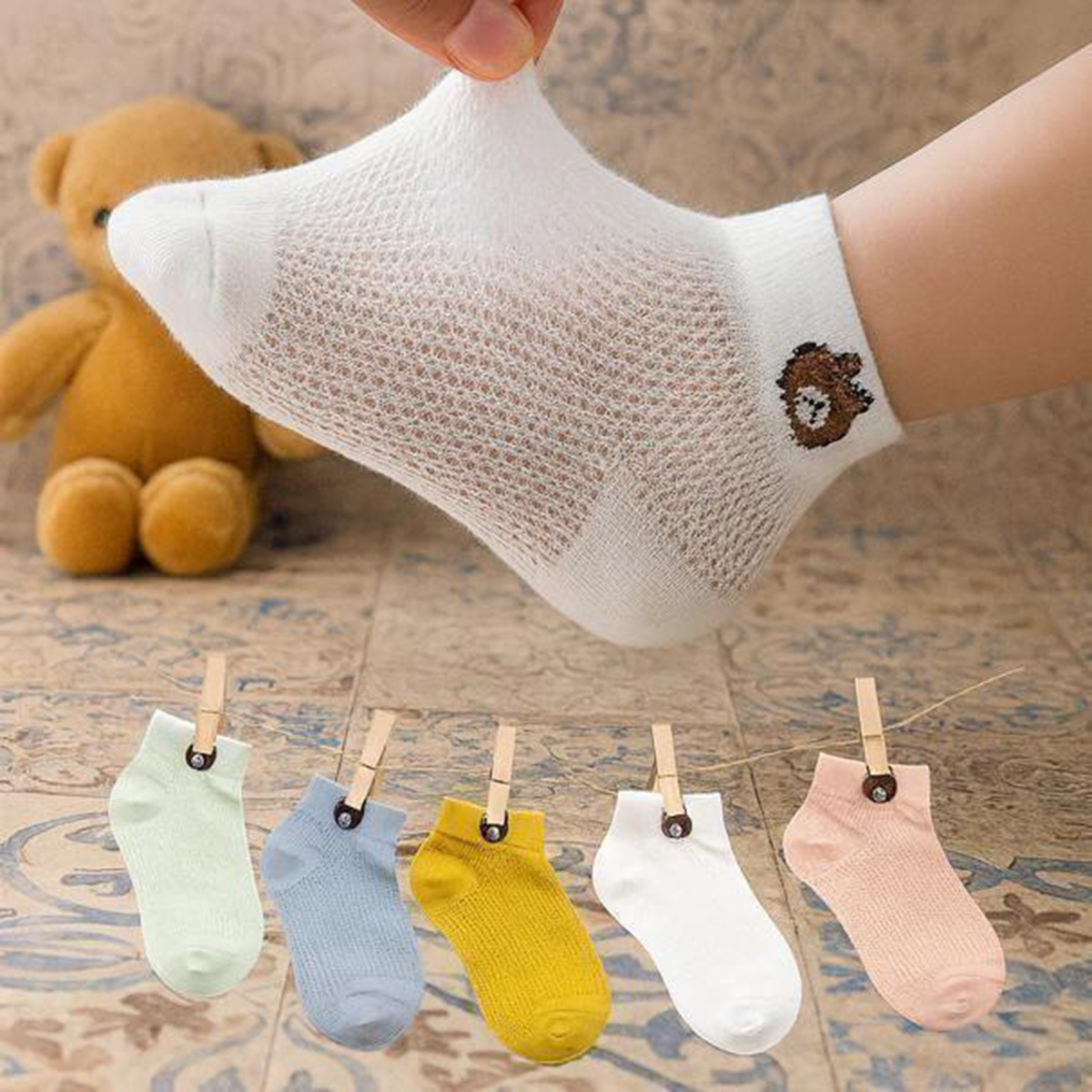 Set 5đ tất lưới nhỡ