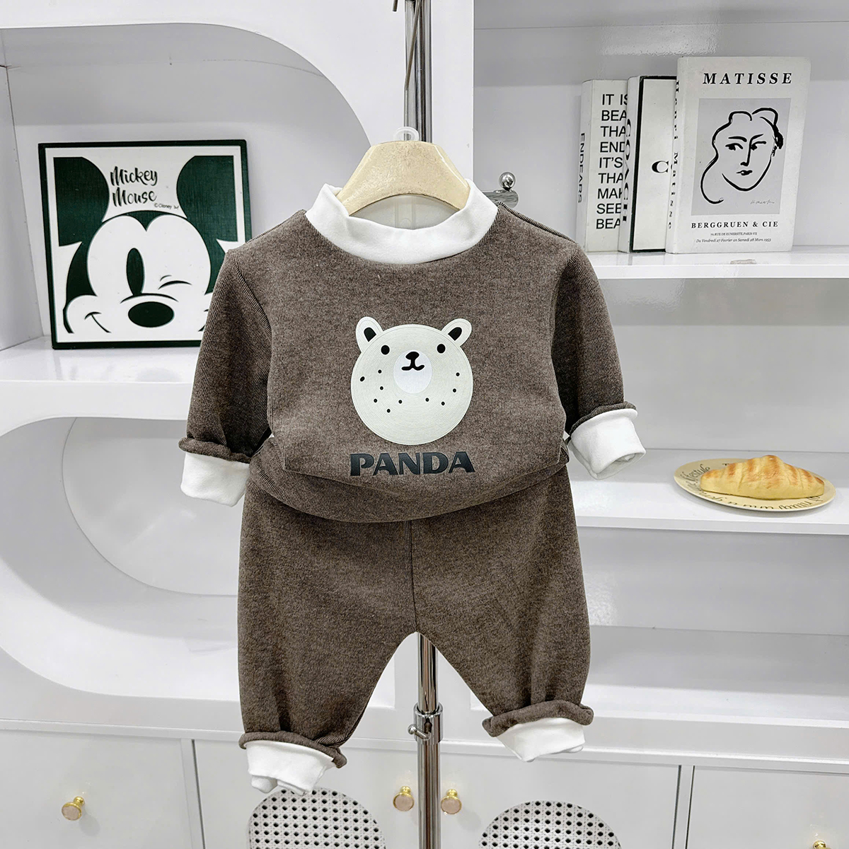 Bộ dài len lông thỏ cổ 3p