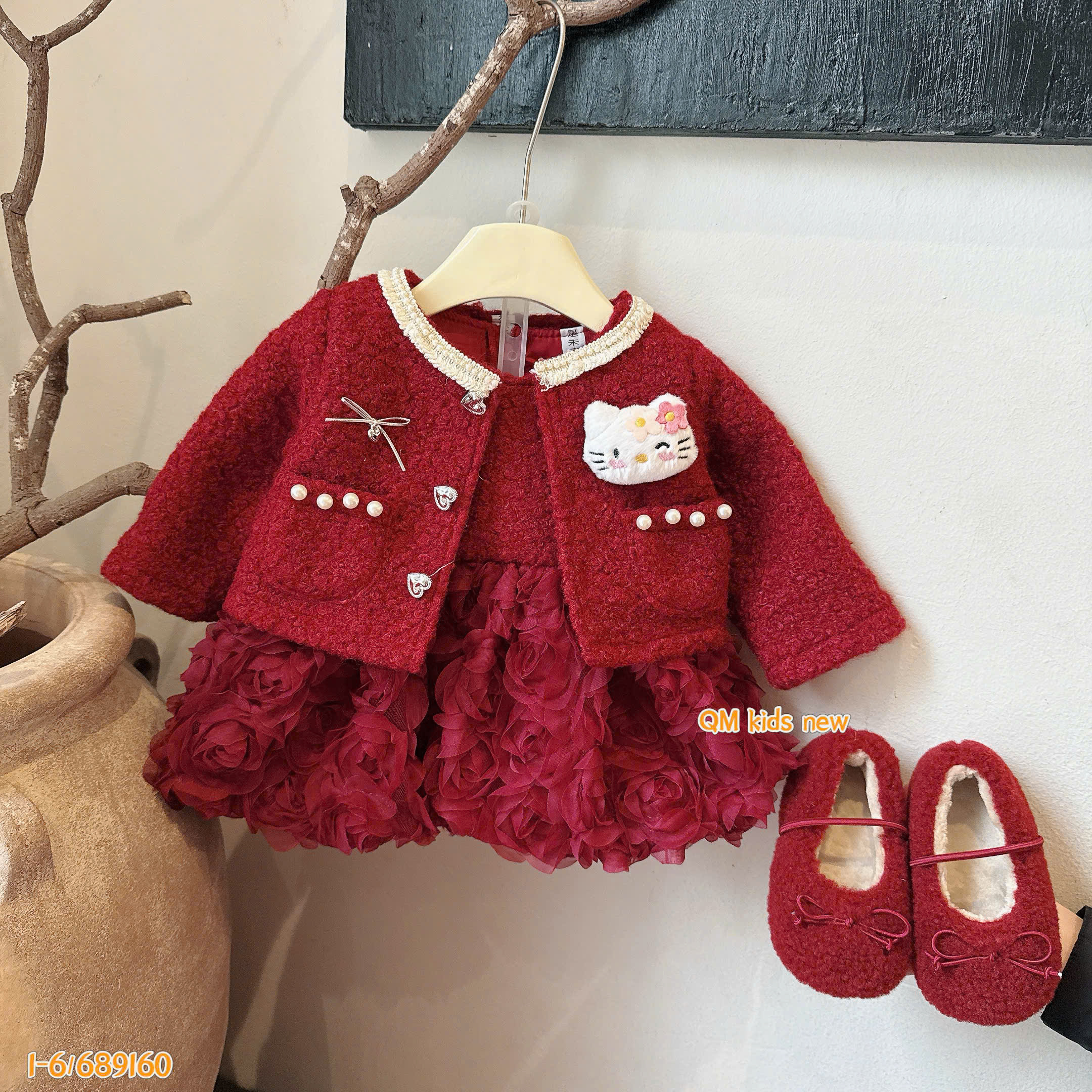 Váy Tết cao cấp 9 (lông cừu)