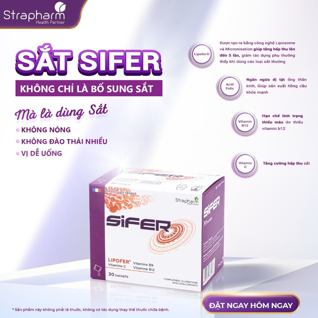 Sắt bột Sifer 30 gói (9m+)