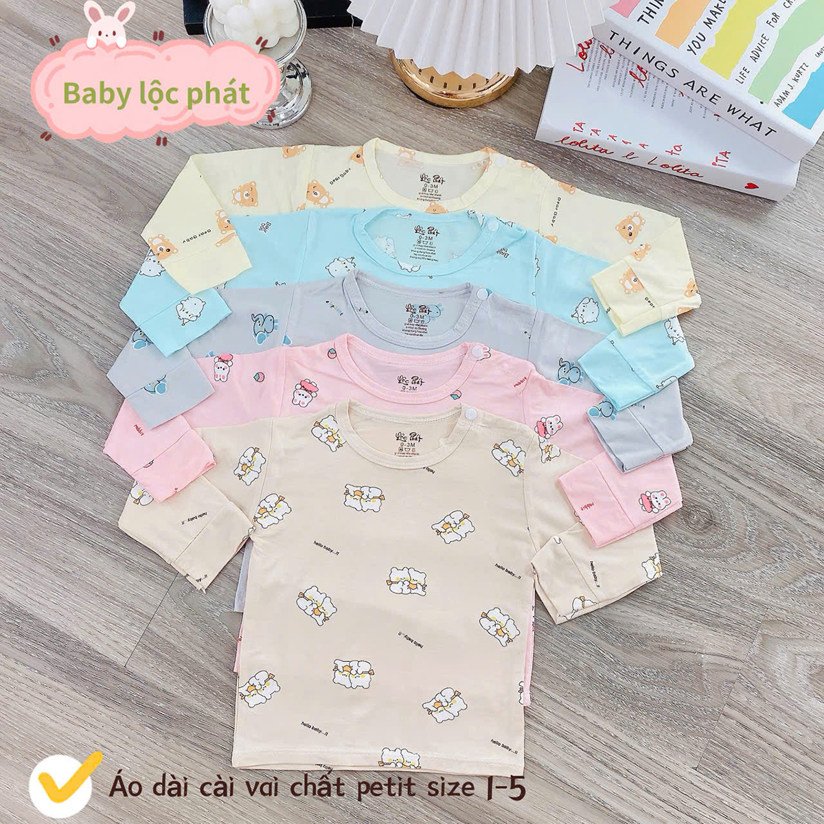 Áo dài sơ sinh Lộc Phát (cài vai)