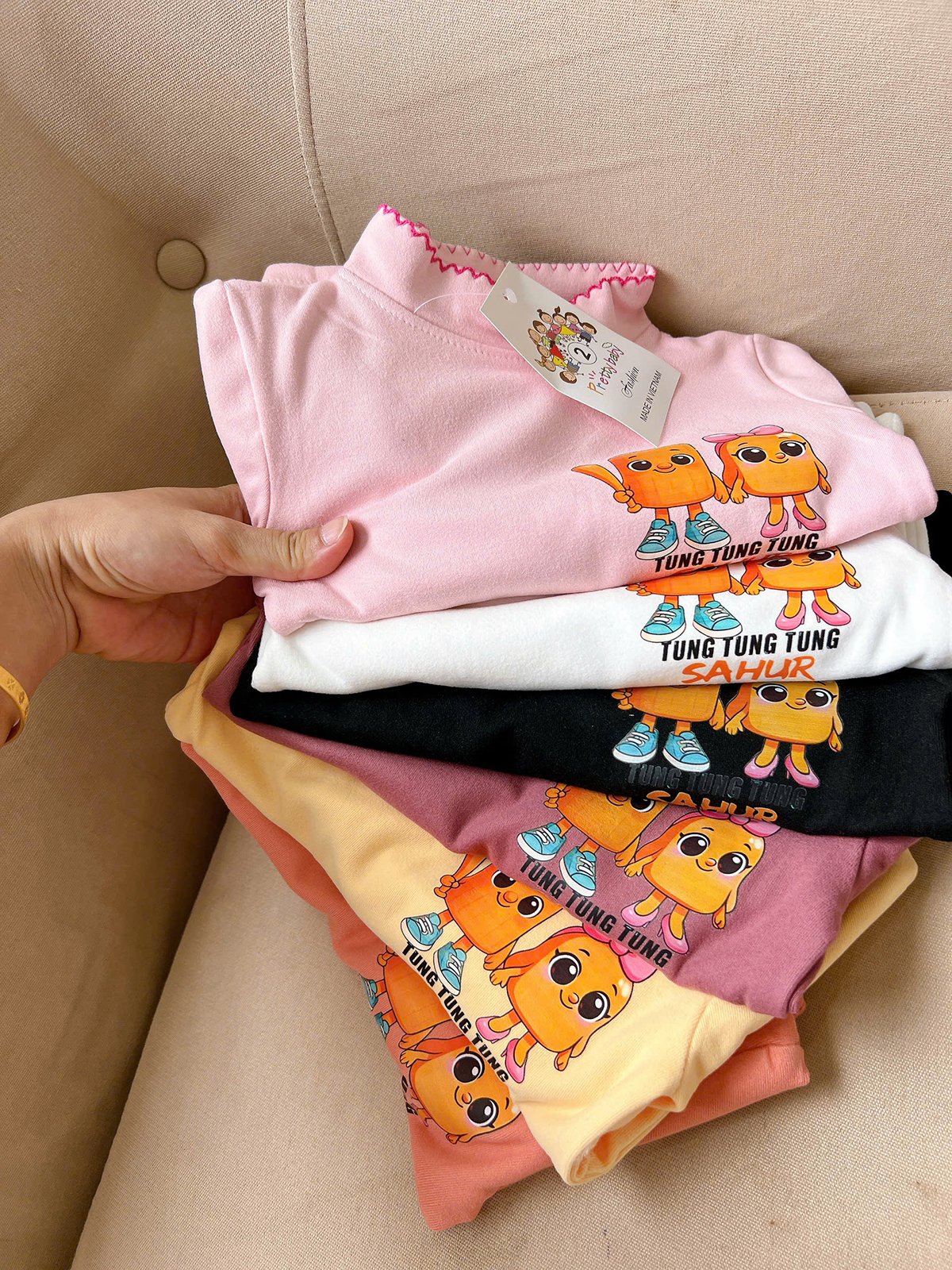 Áo giữ nhiệt Zip lông TungTung nhí