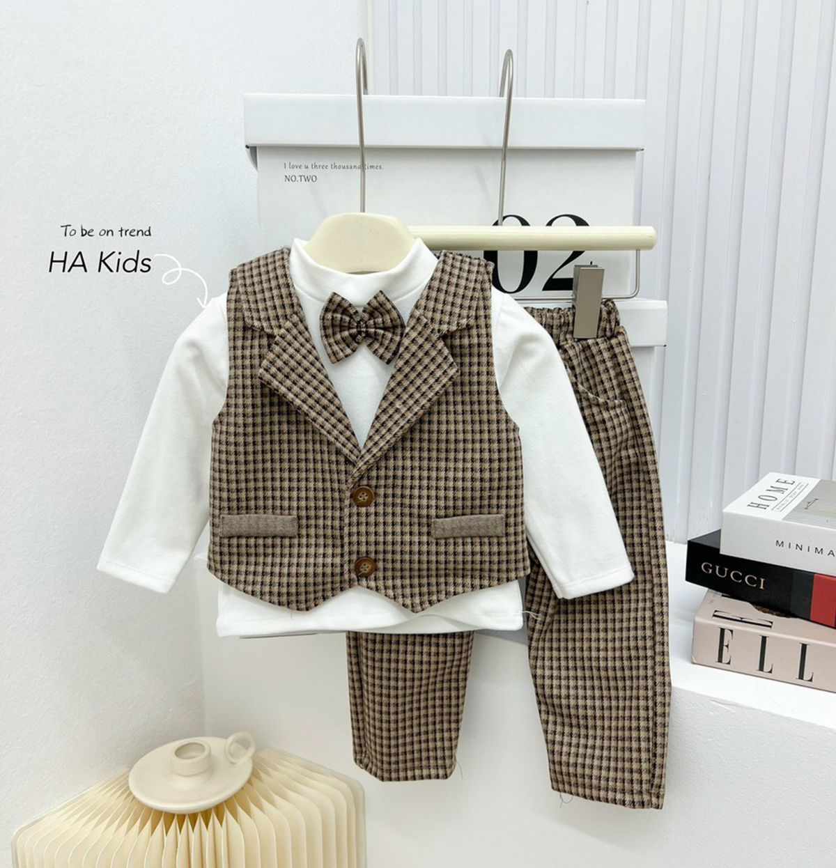 Set công tử bé trai kẻ cao cấp