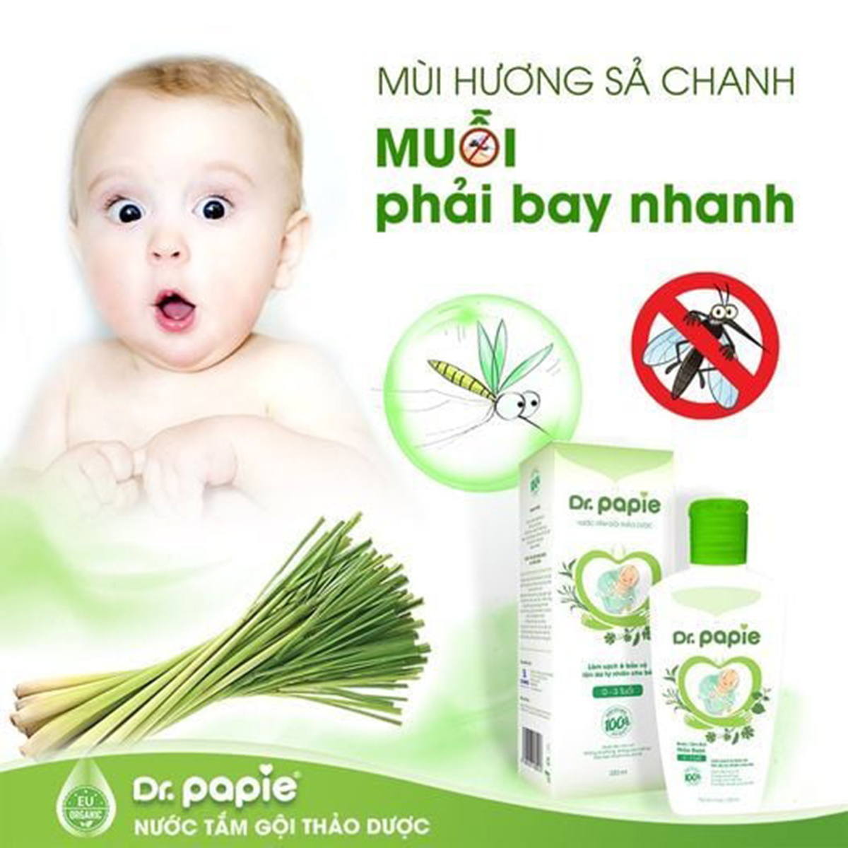 Nước tắm gội Dr Papie 230ml