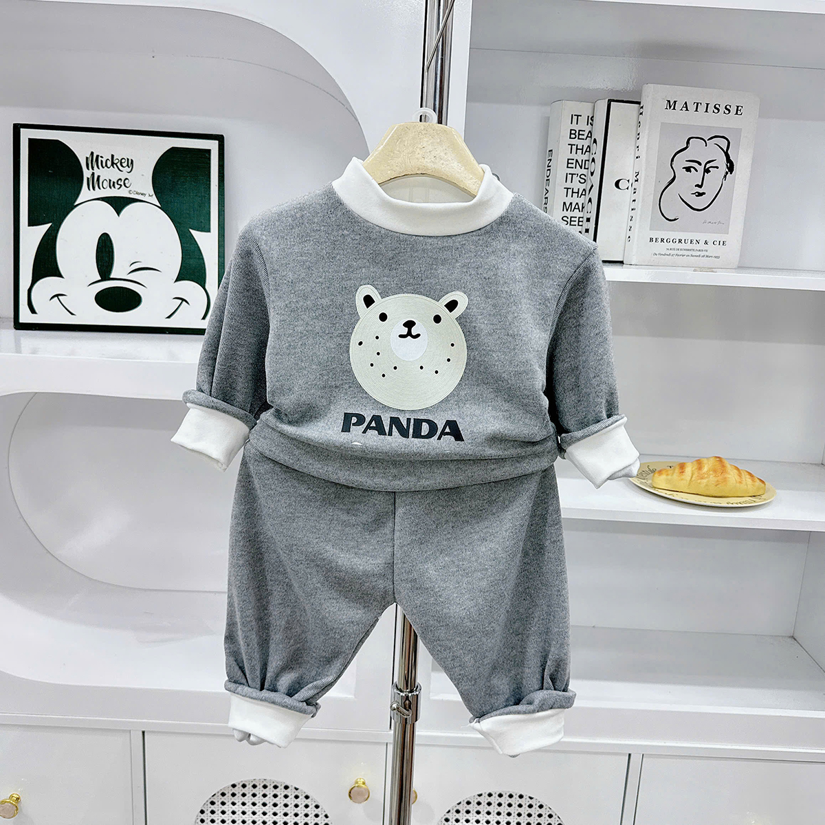 Bộ dài len lông thỏ cổ 3p