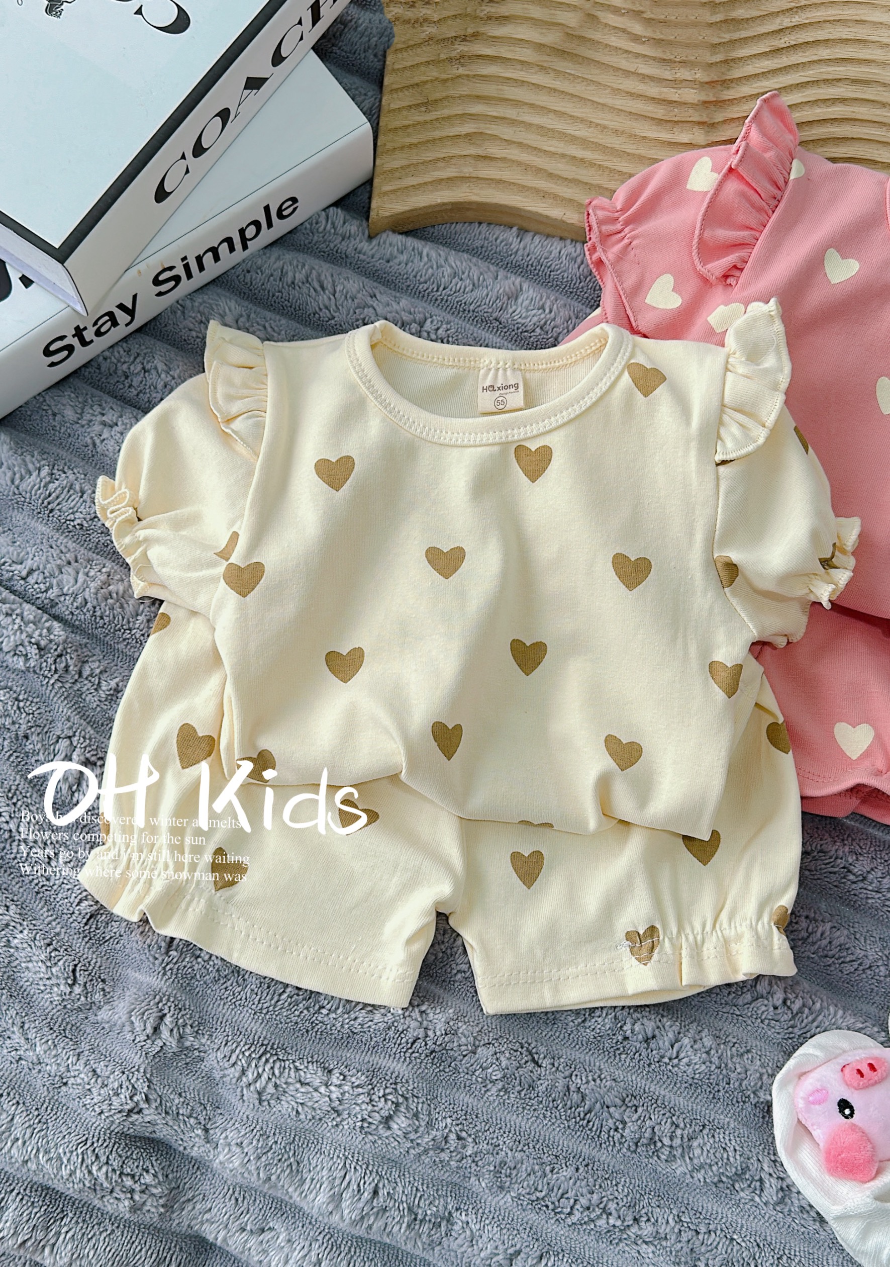 Bộ cộc cotton zip bèo