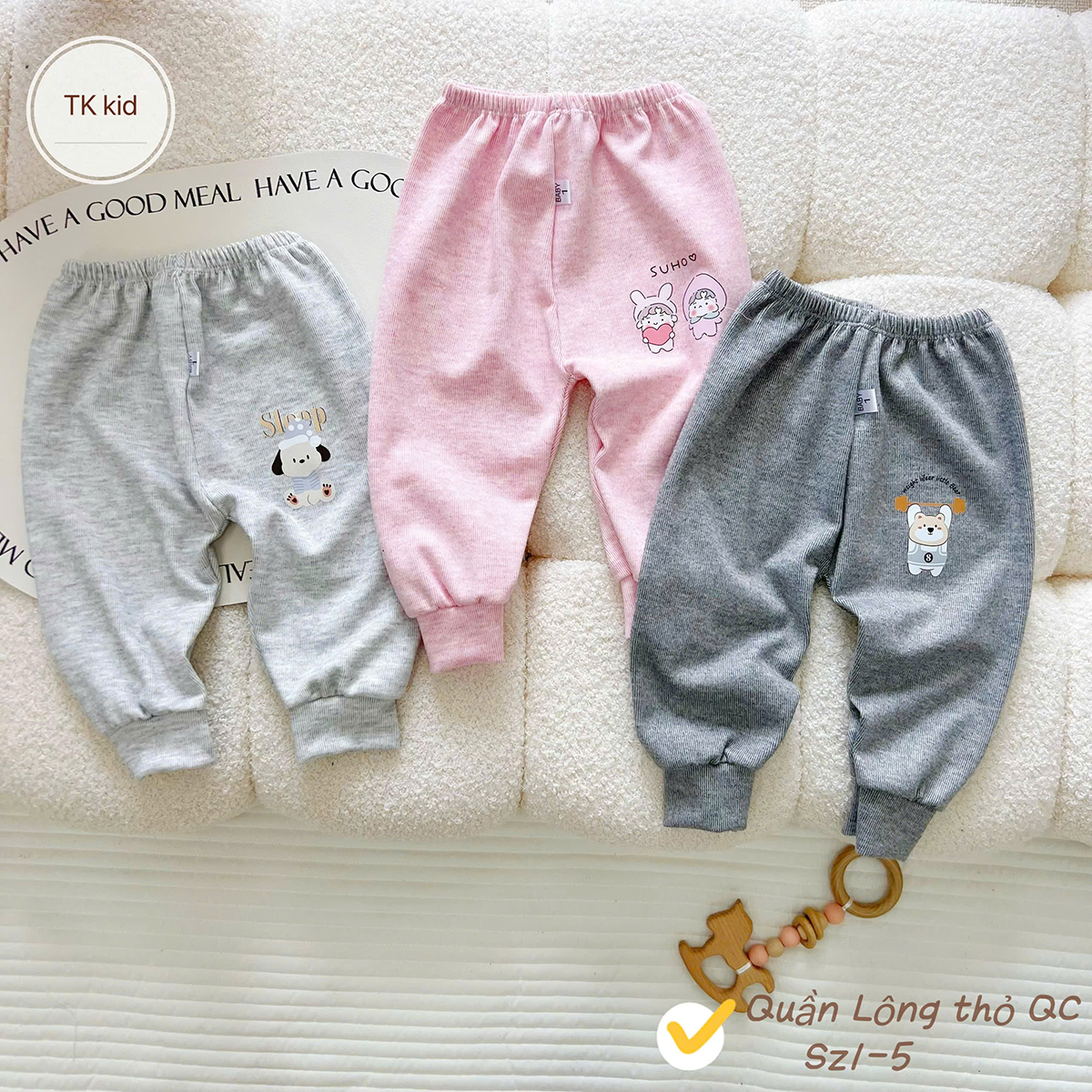 Quần dài len lông thỏ