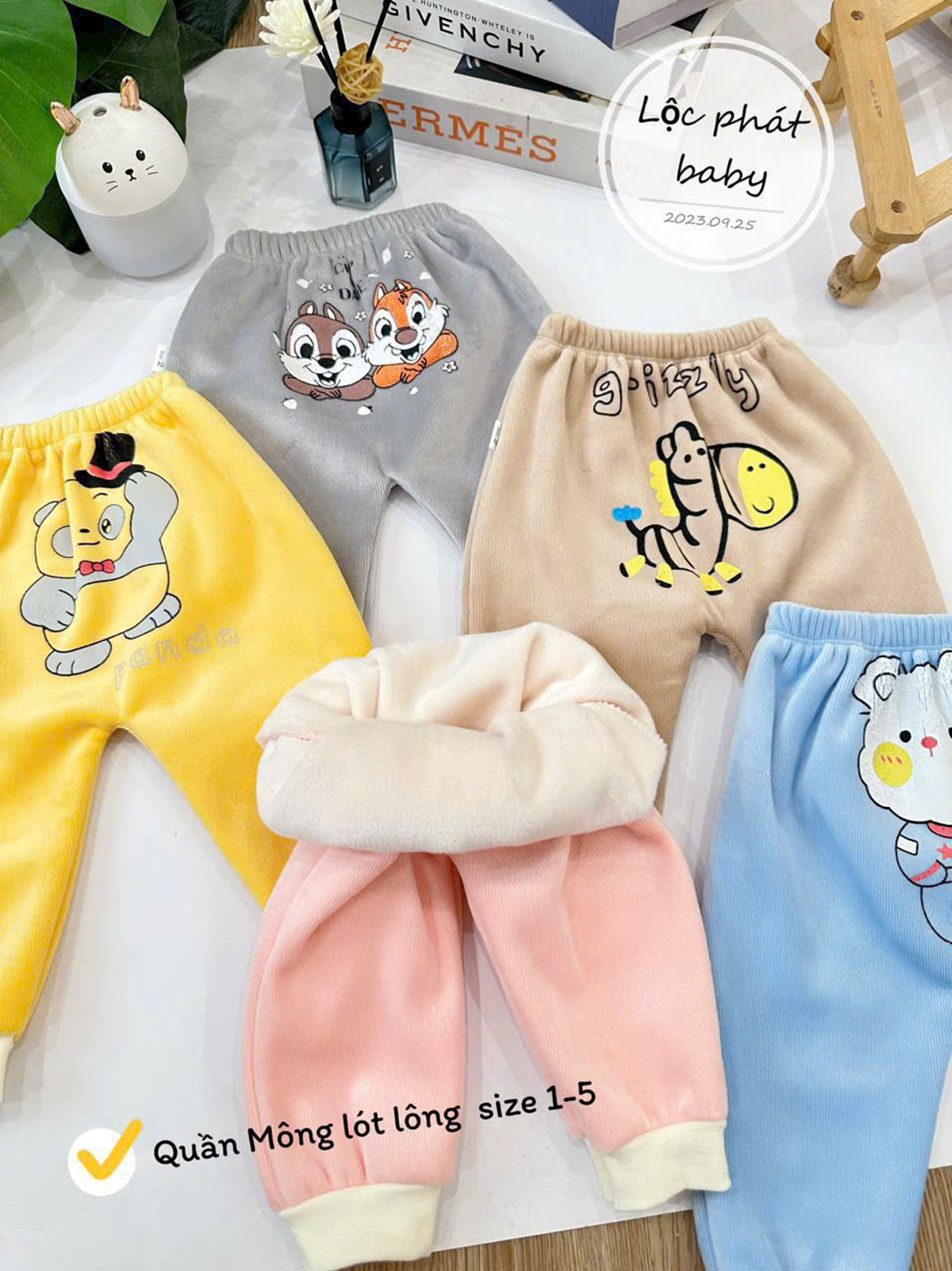 Quần nhung lót lông chục