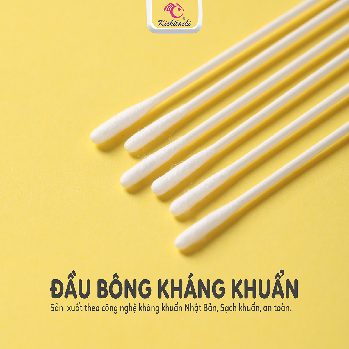 Tăm bông sơ sinh Kichi 200pcs