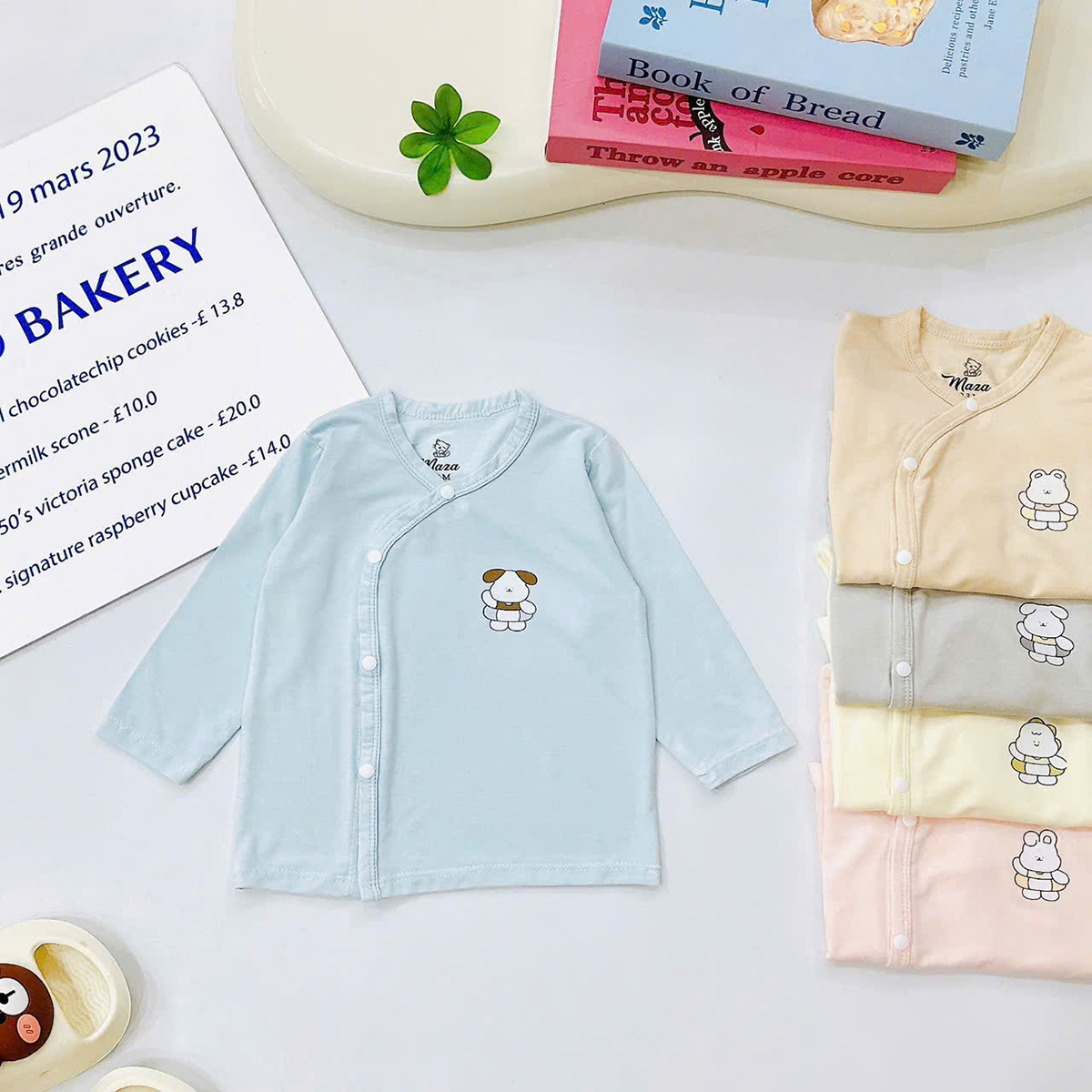 Áo dài sơ sinh Mazakid (cúc)