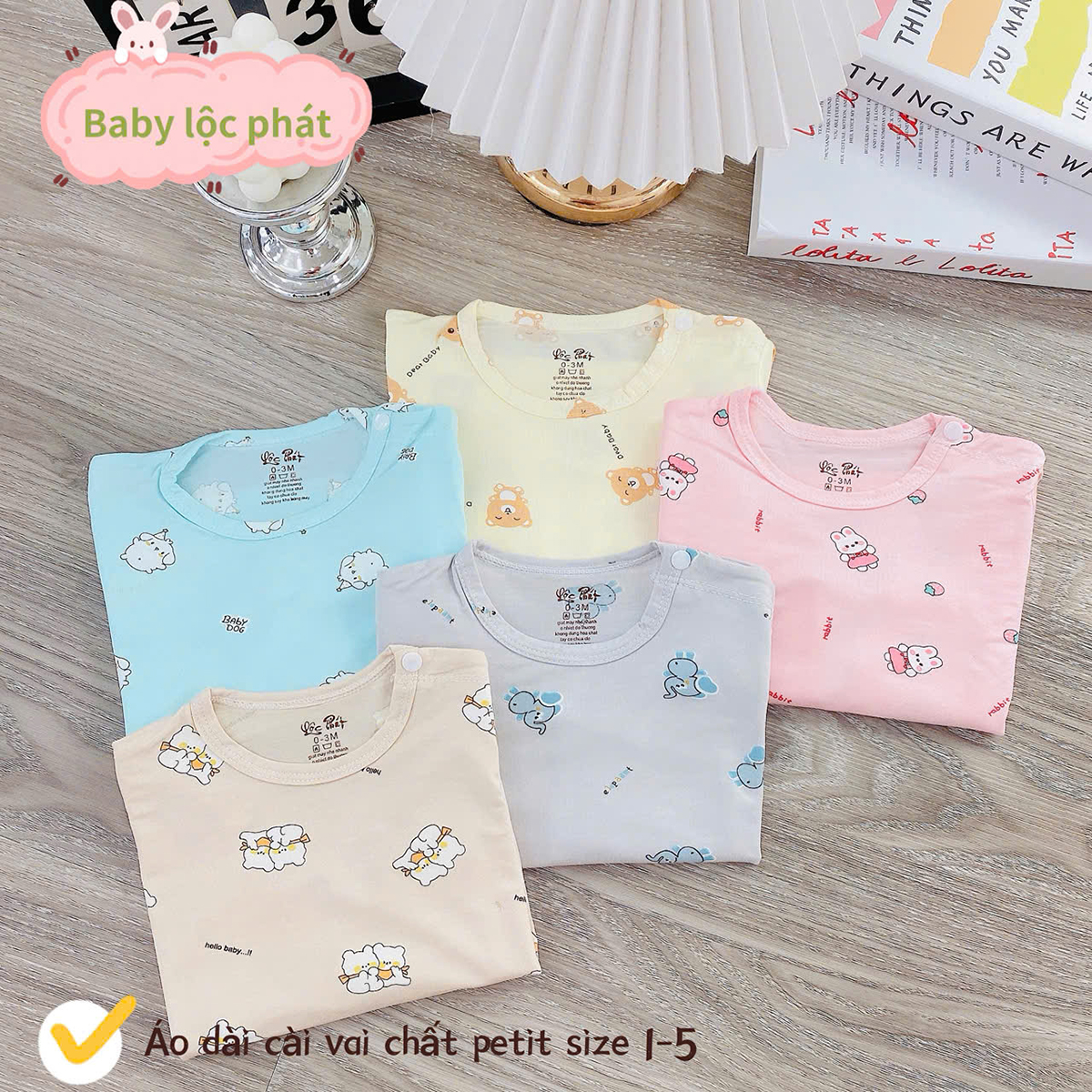 Áo dài sơ sinh Lộc Phát (cài vai)