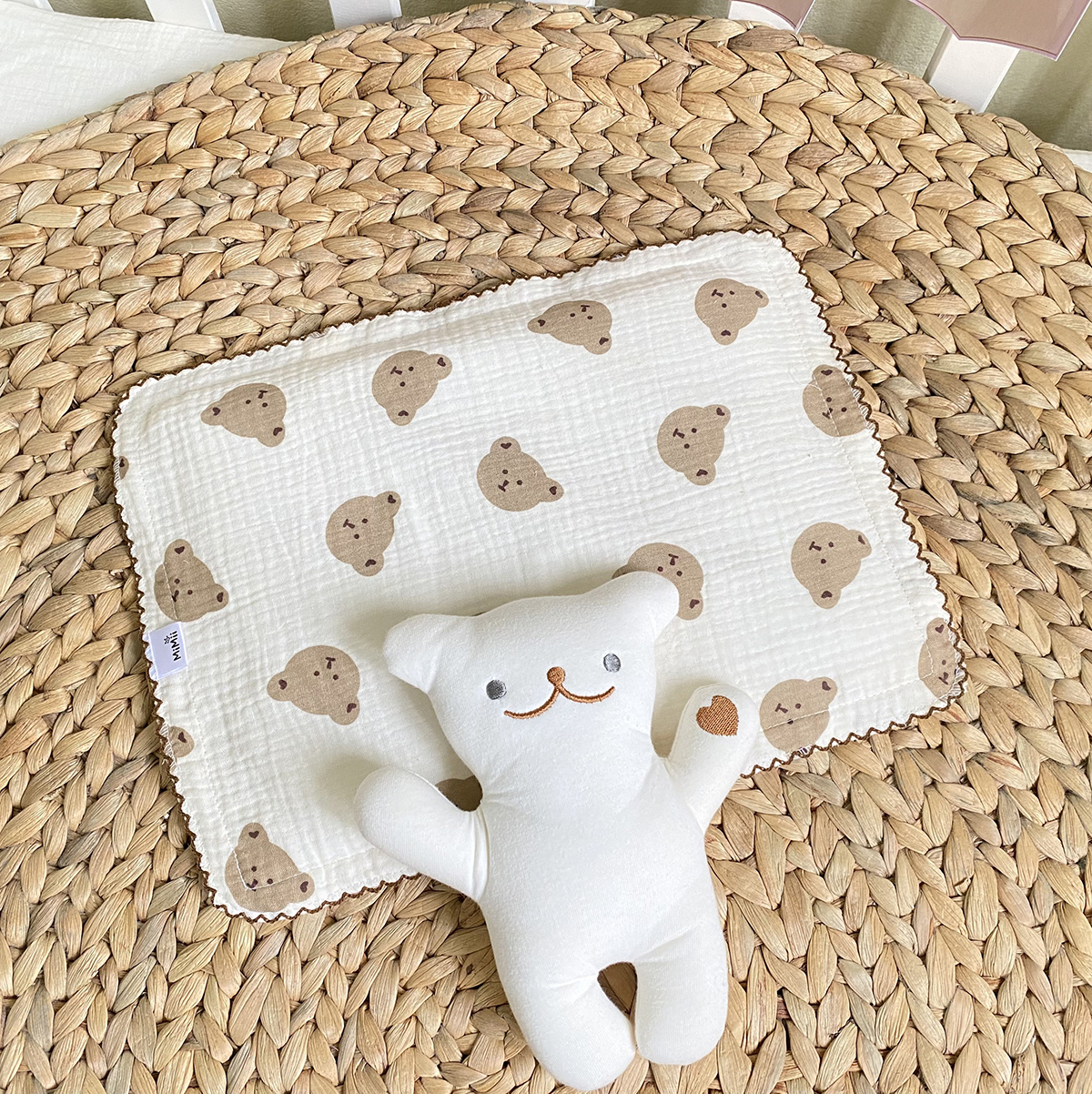 Gối sơ sinh 1cm (xô muslin)