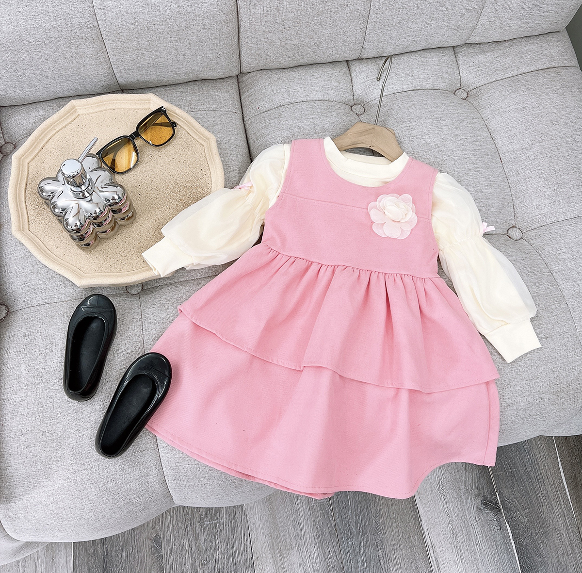 Váy nhỡ hoa trà SALE