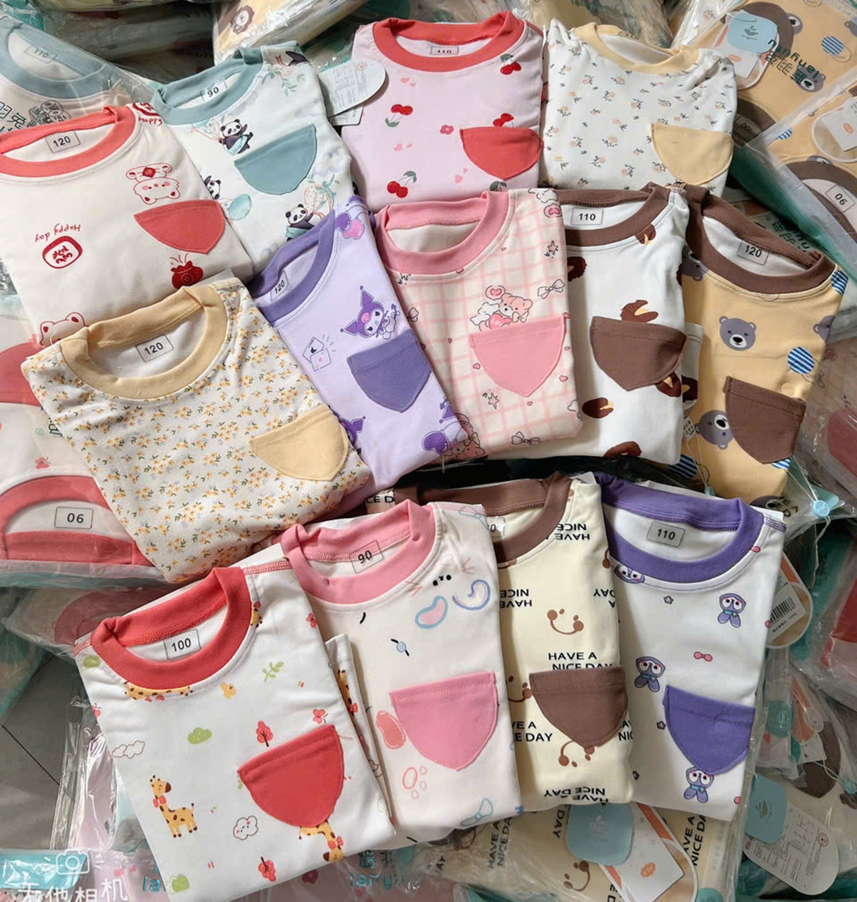 Bộ zip lông phối túi 1