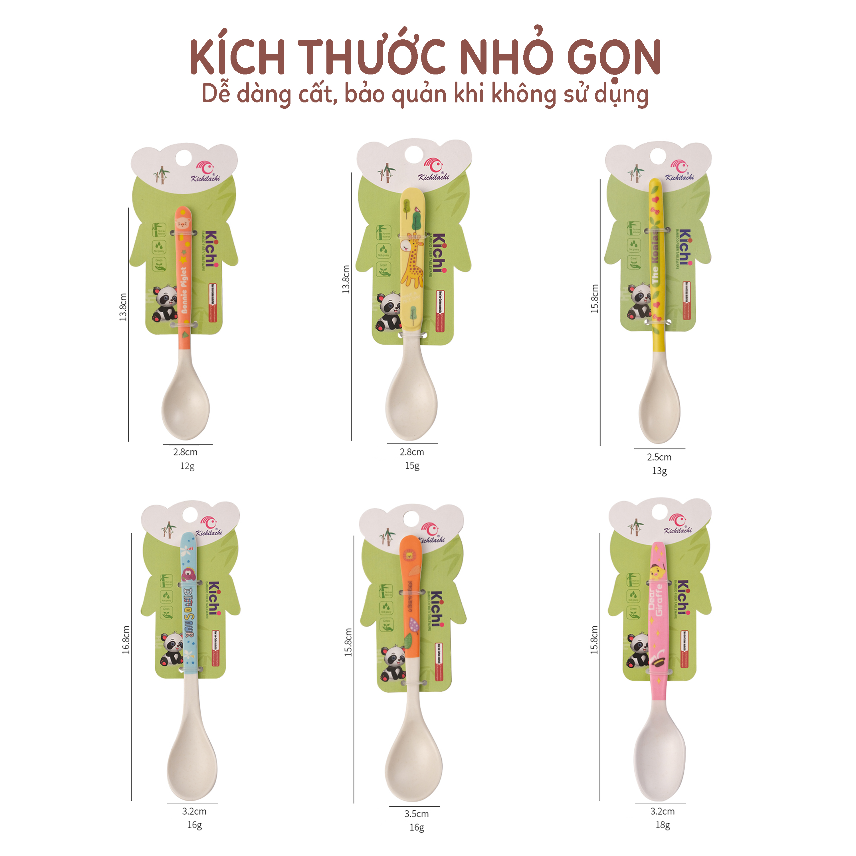 Thìa sợi trúc Kichi
