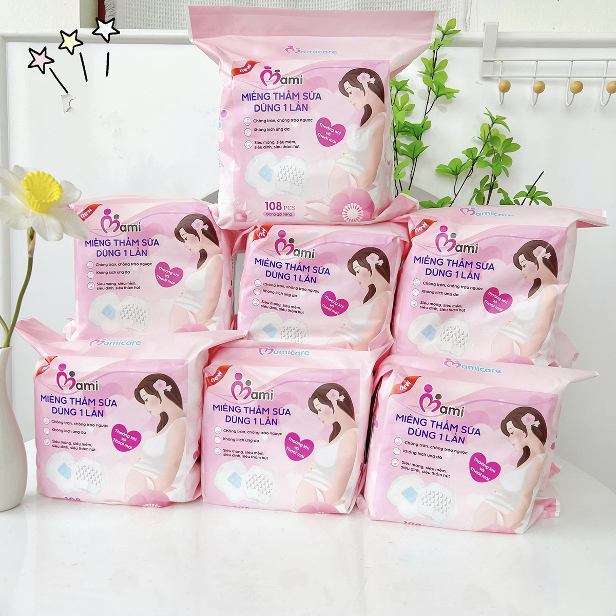 Miếng lót thấm sữa Mamicare 108pcs