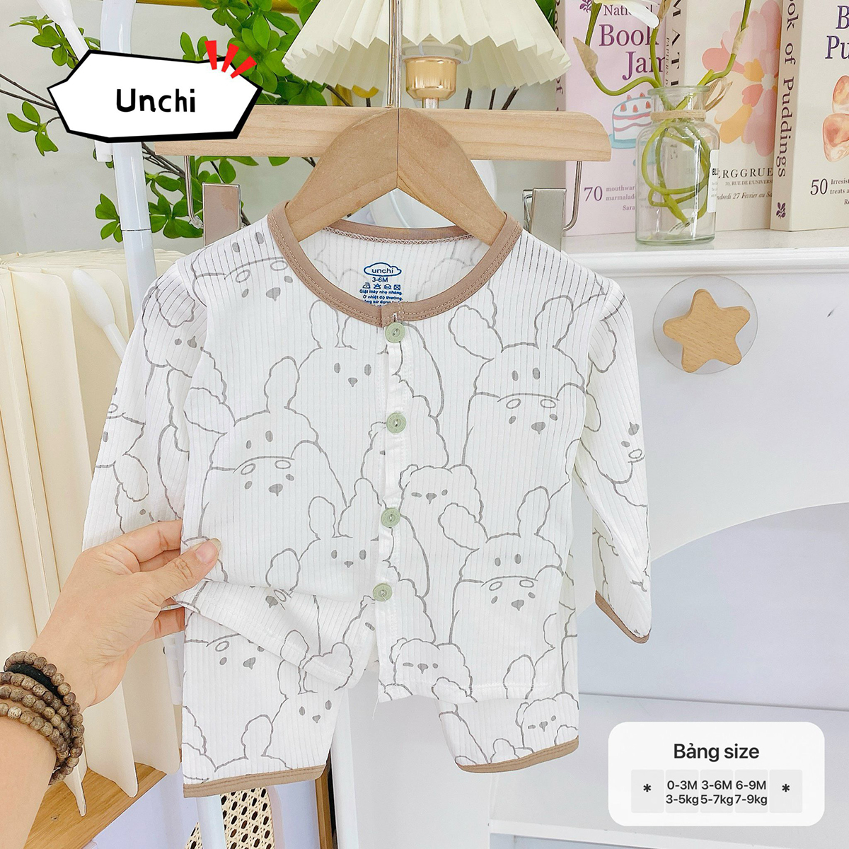 Bộ dài sơ sinh Unchi 1