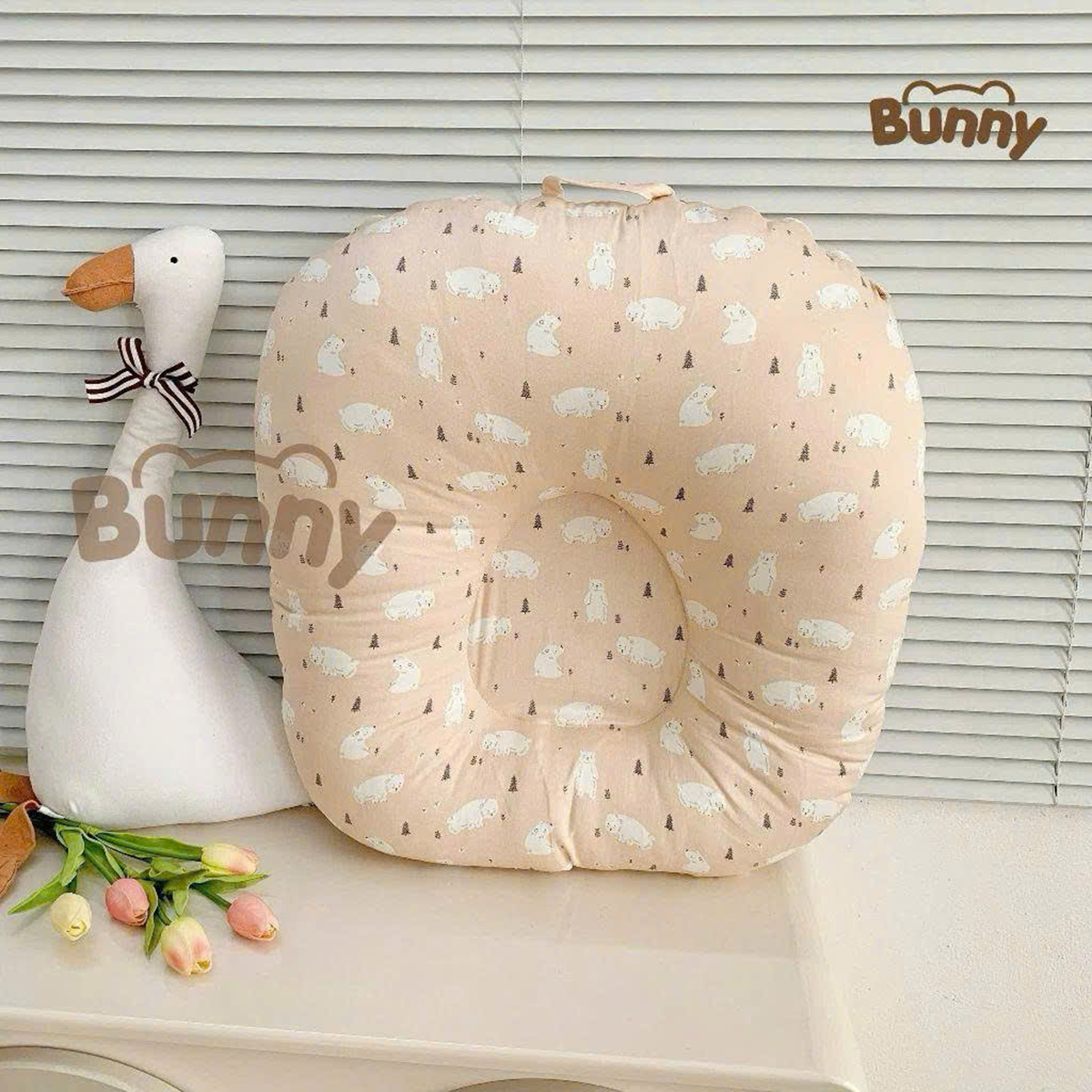 Gối bông xô lõm Bunny