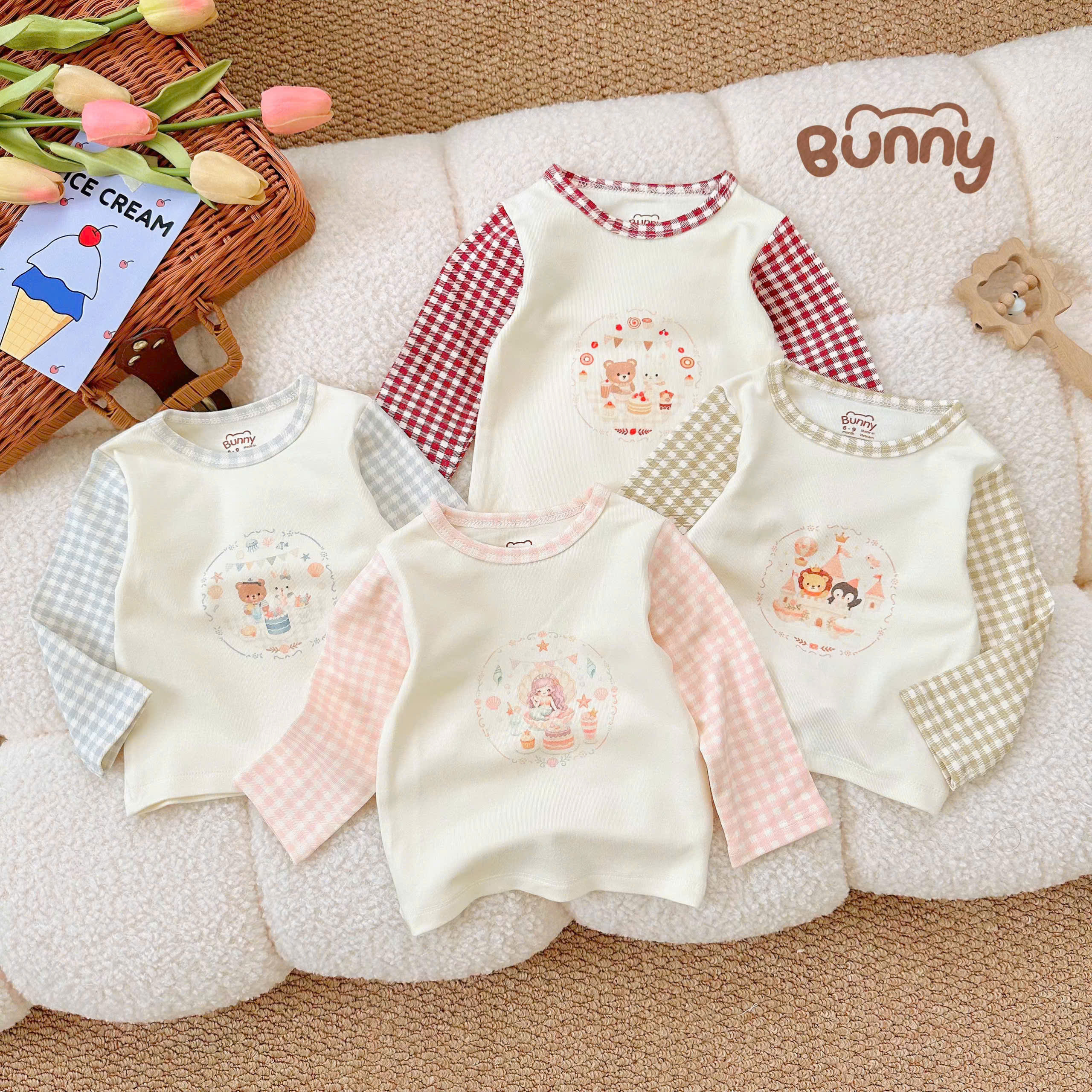 Bộ dài Cotton Bunny cao cấp 2
