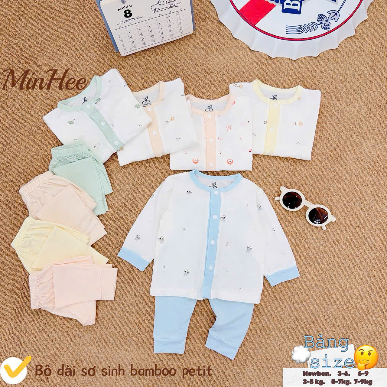 Bộ dài sơ sinh Minhee phối
