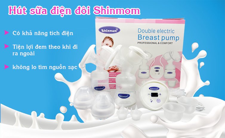 Máy hút sữa điện đôi Shinmom