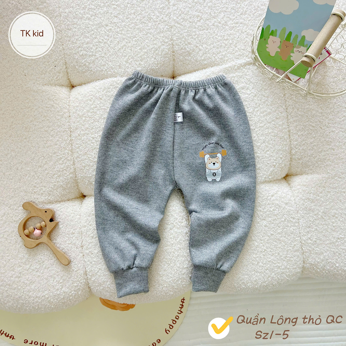 Quần dài len lông thỏ