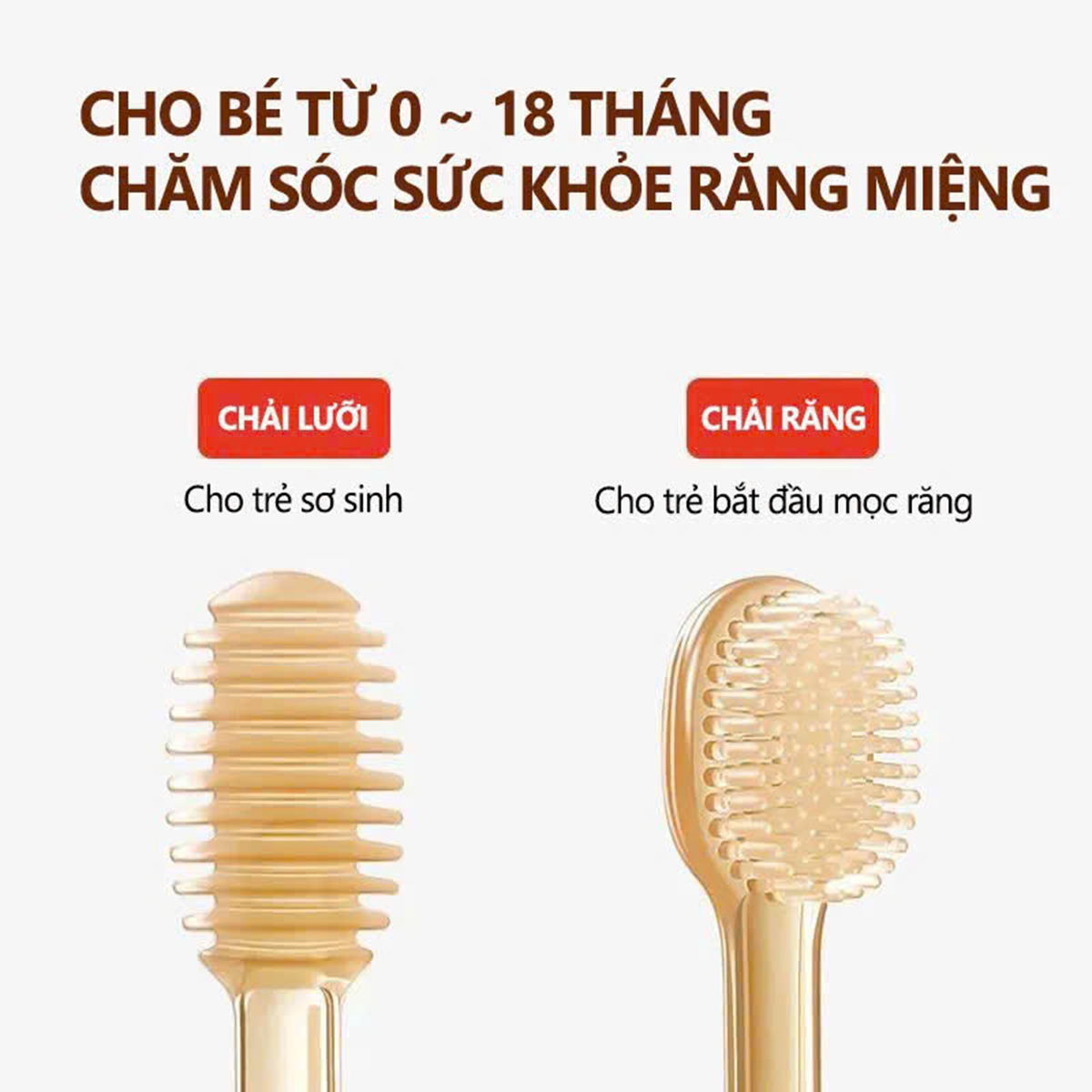 Set 2 rơ lưỡi silicone vàng (trơn)