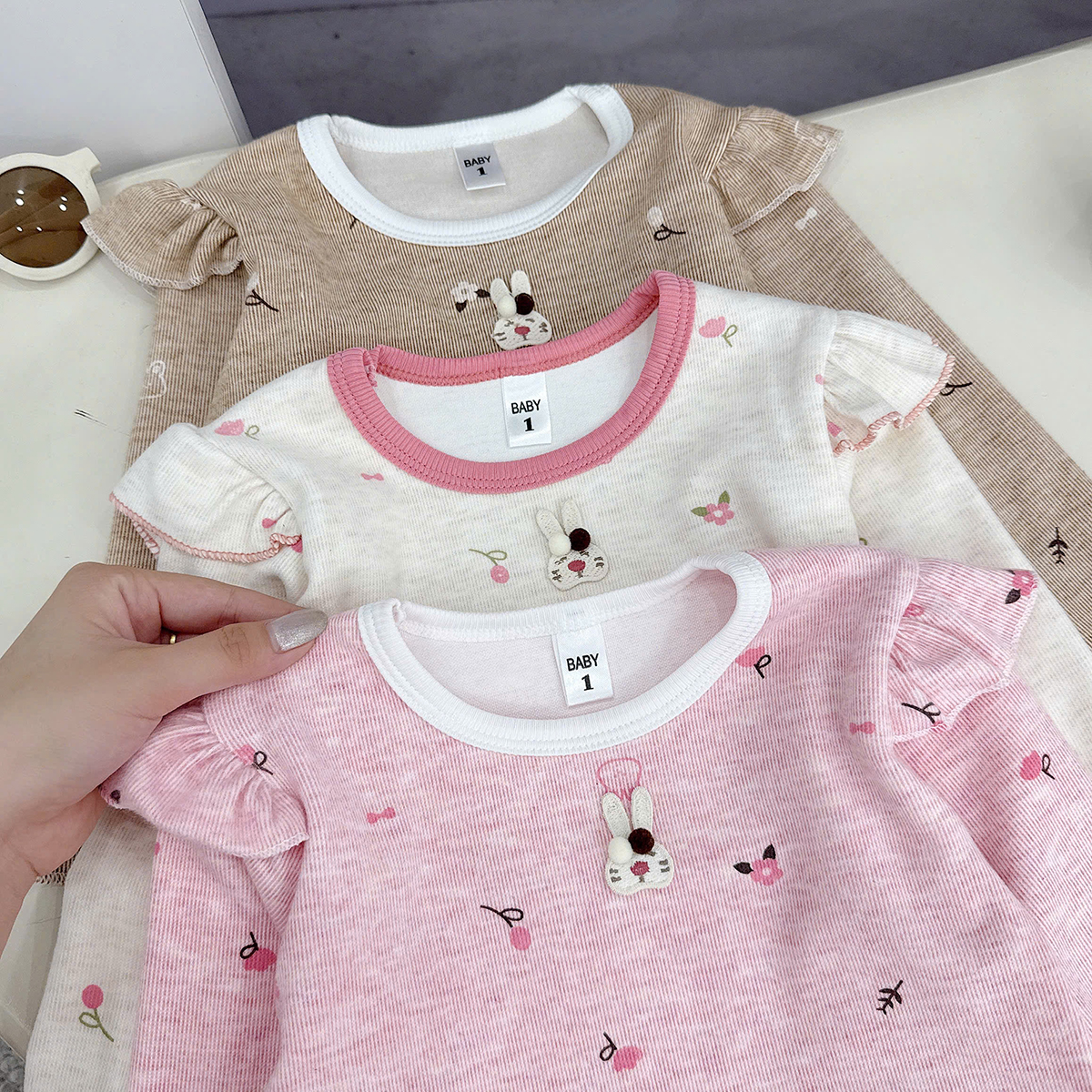 Bộ dài len lông thỏ cánh tiên