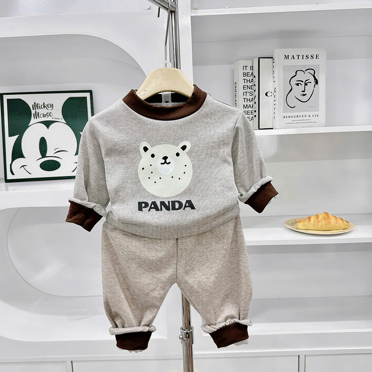 Bộ dài len lông thỏ cổ 3p