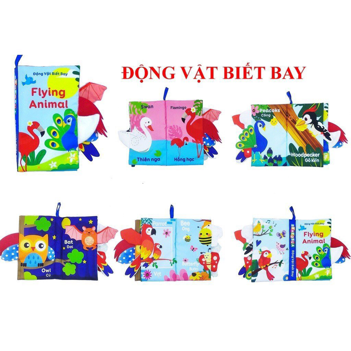 Sách vải nối đuôi cho bé