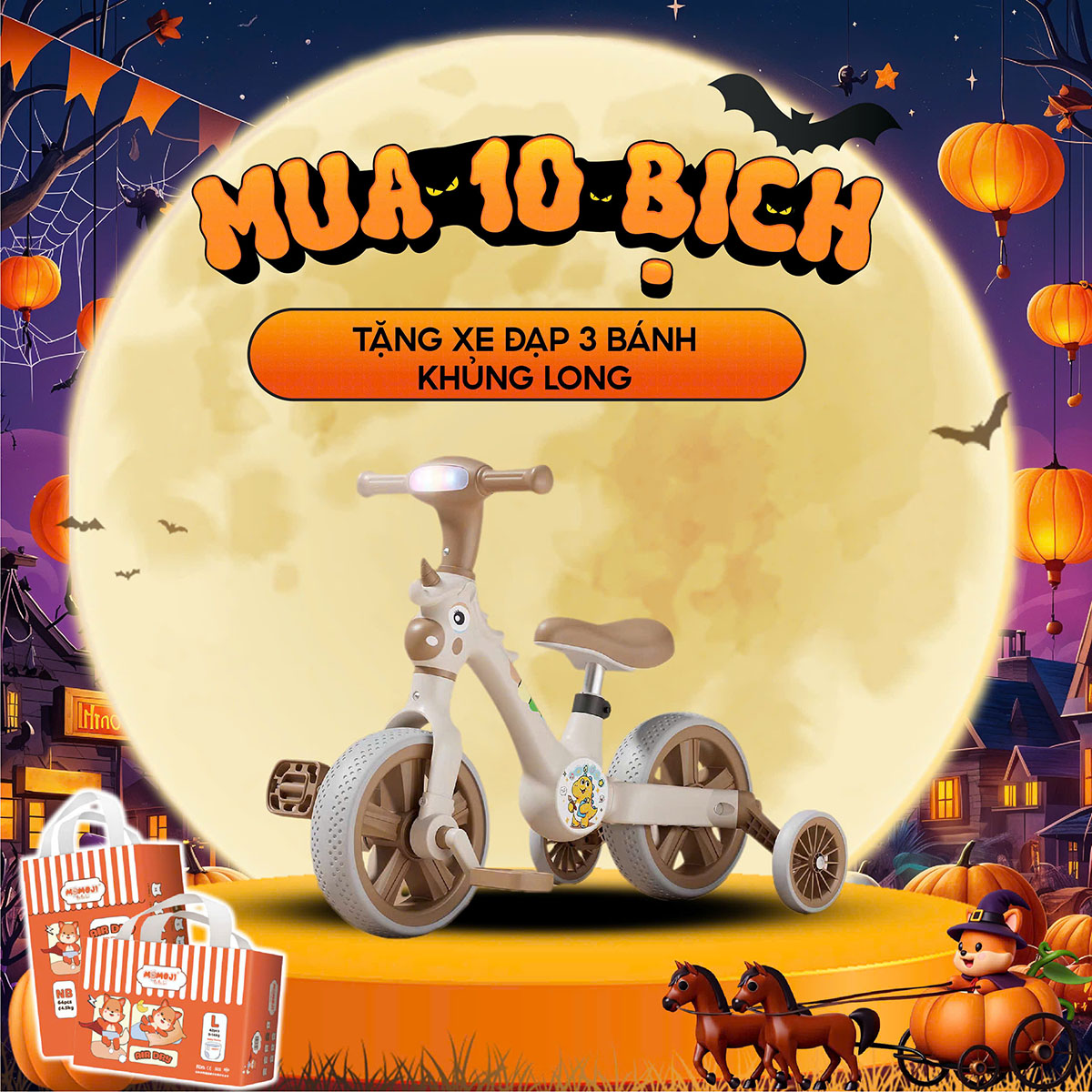 (Có quà) Bỉm quần Momoji