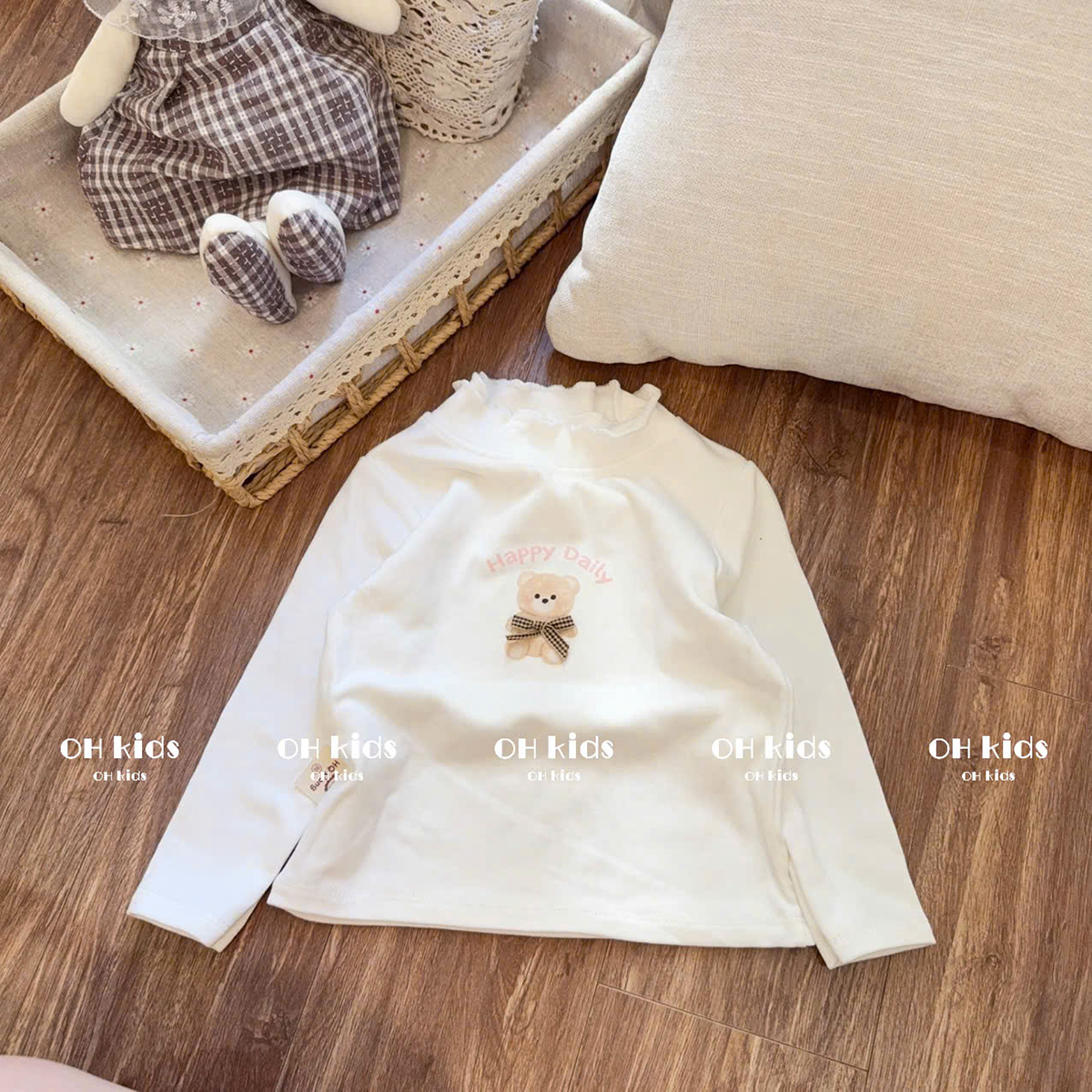 Áo giữ nhiệt cotton cổ bèo