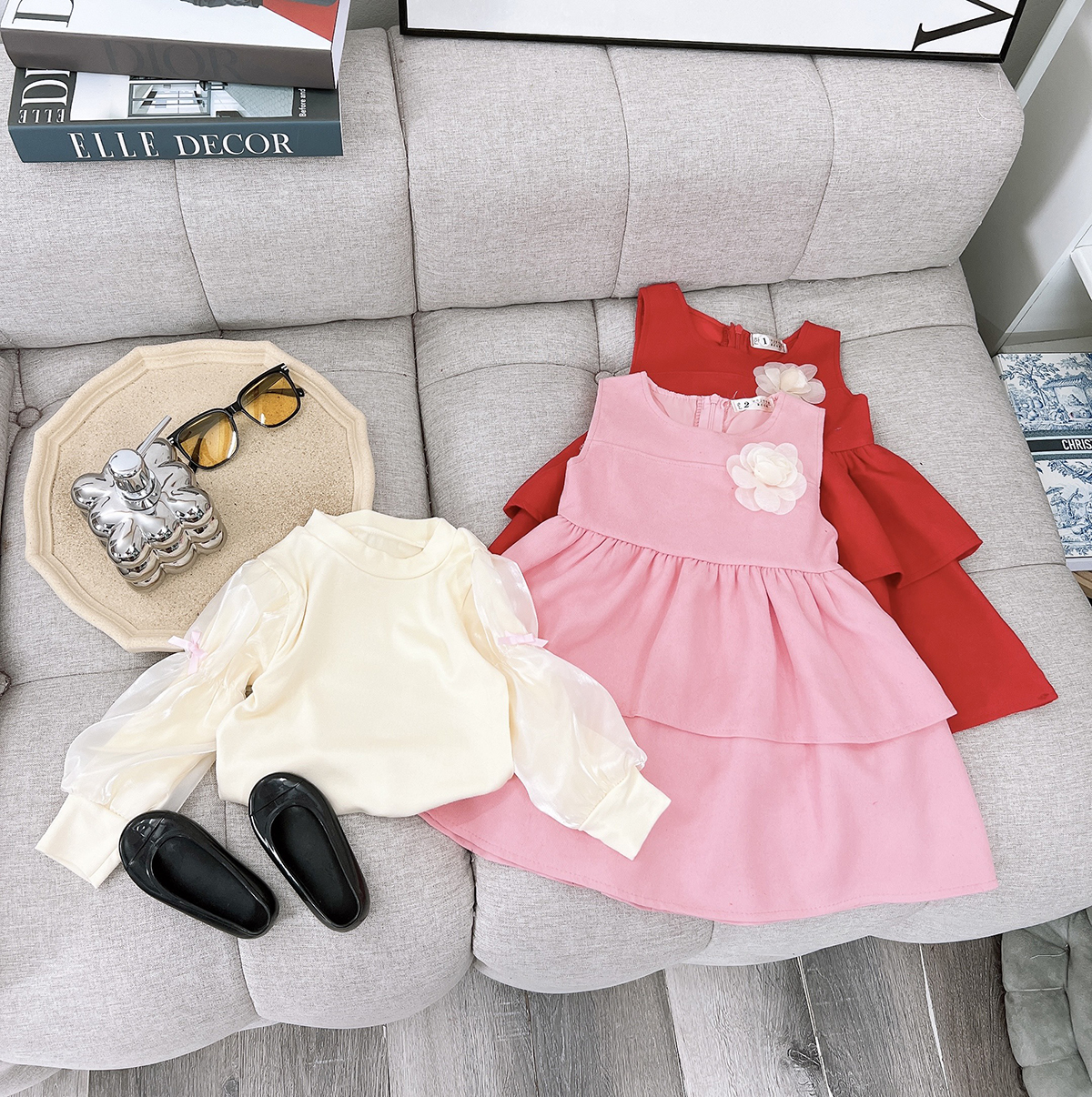 Váy nhỡ hoa trà SALE