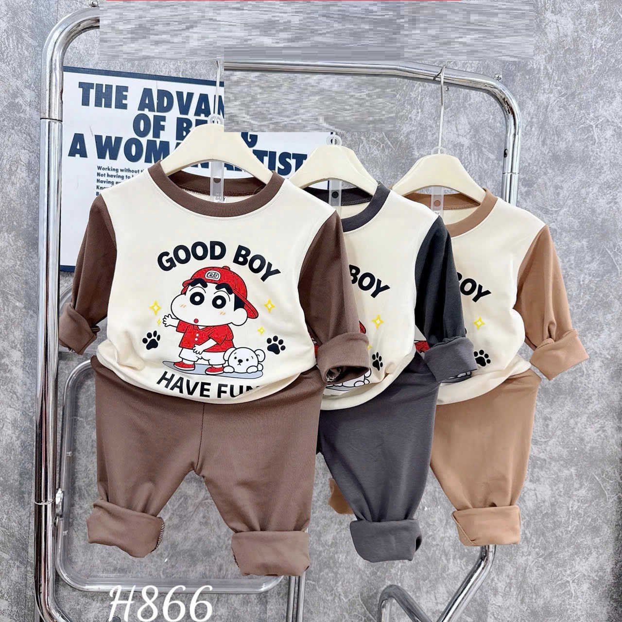 Bộ dài cotton nỉ 1