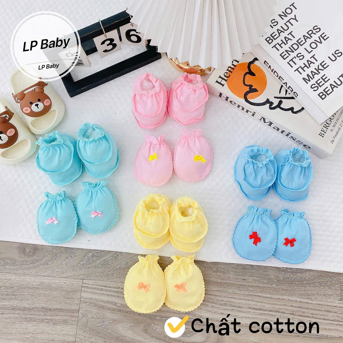 Set bao tay bao chân Mintu cách điệu