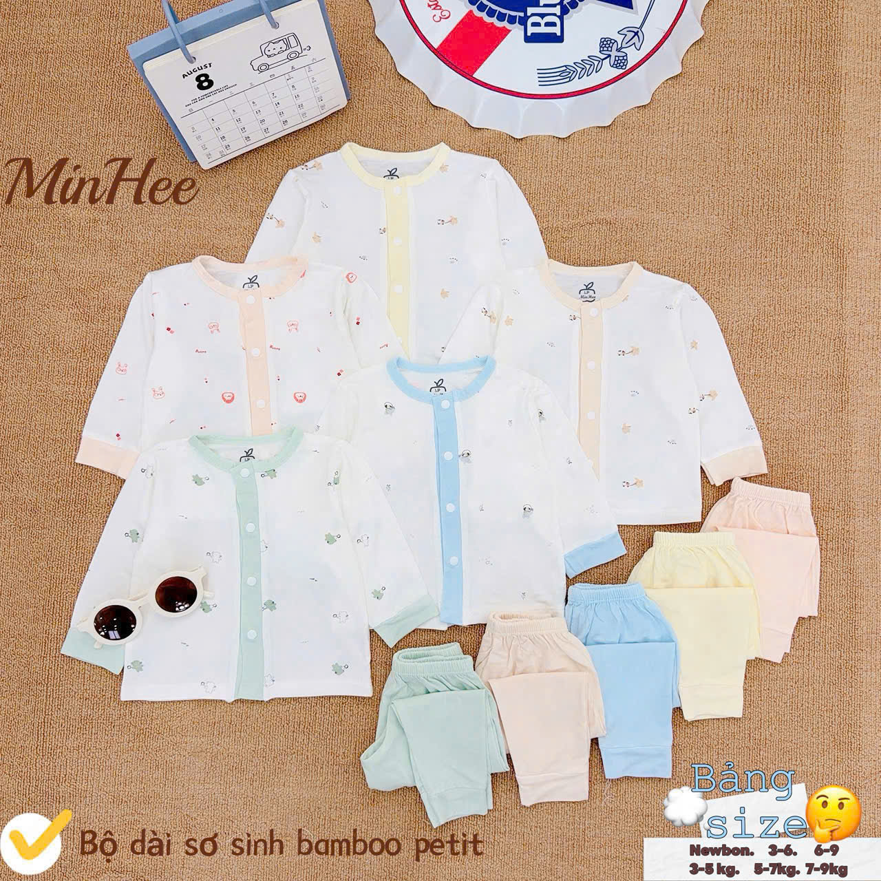 Bộ dài sơ sinh Minhee phối