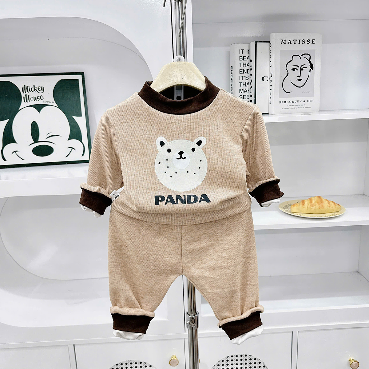 Bộ dài len lông thỏ cổ 3p