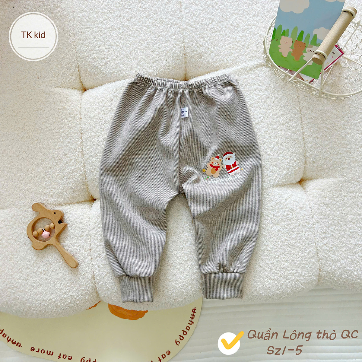 Quần dài len lông thỏ