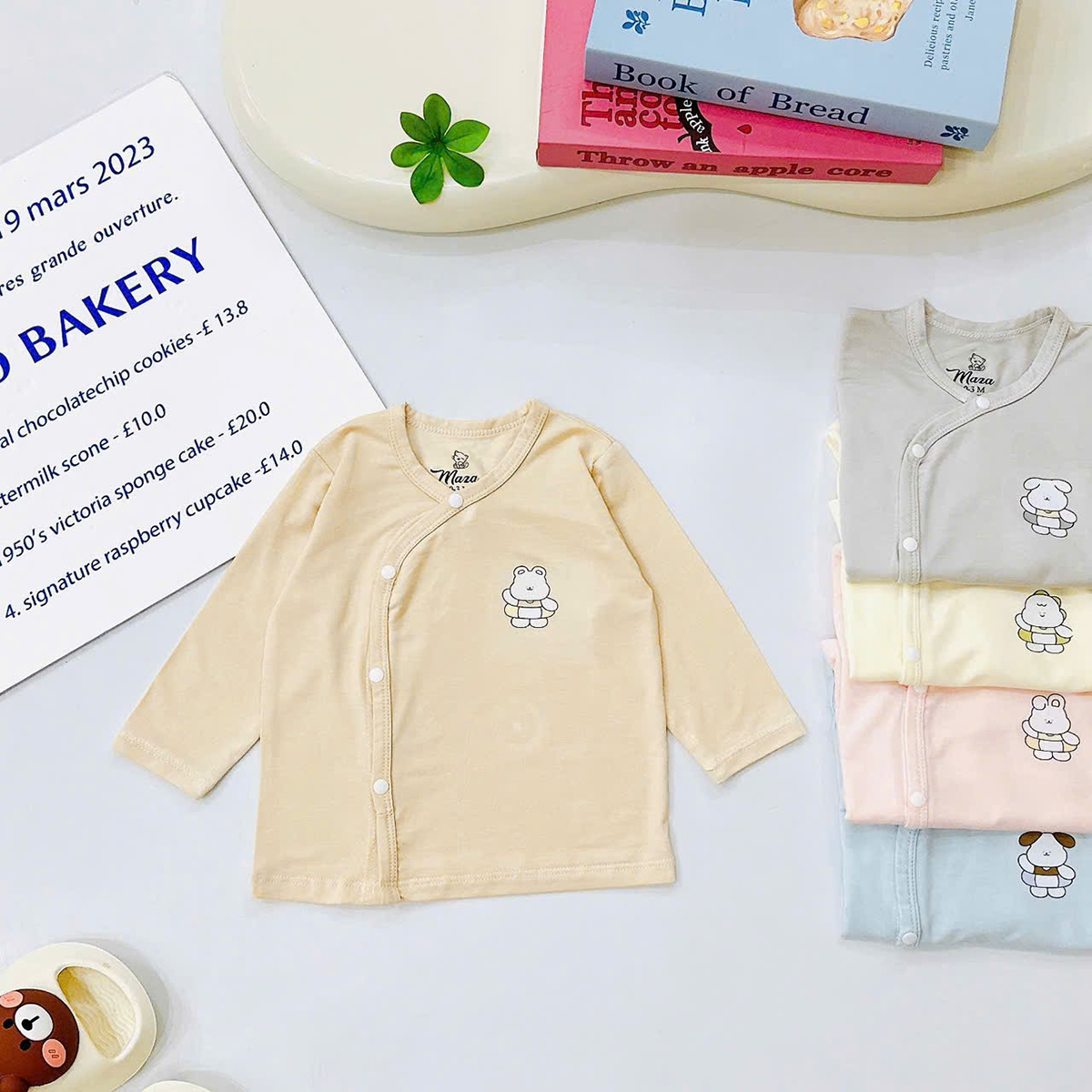 Áo dài sơ sinh Mazakid (cúc)